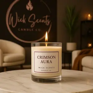 Crimson Aura Candle and Wax Melt (Baccarat Scented)