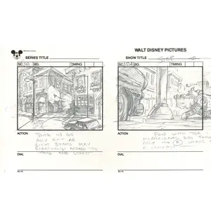Chip n Dale Rescue Rangers Original Production Animation Storyboard Walt Disney FIRST EPISODE 1988 A54