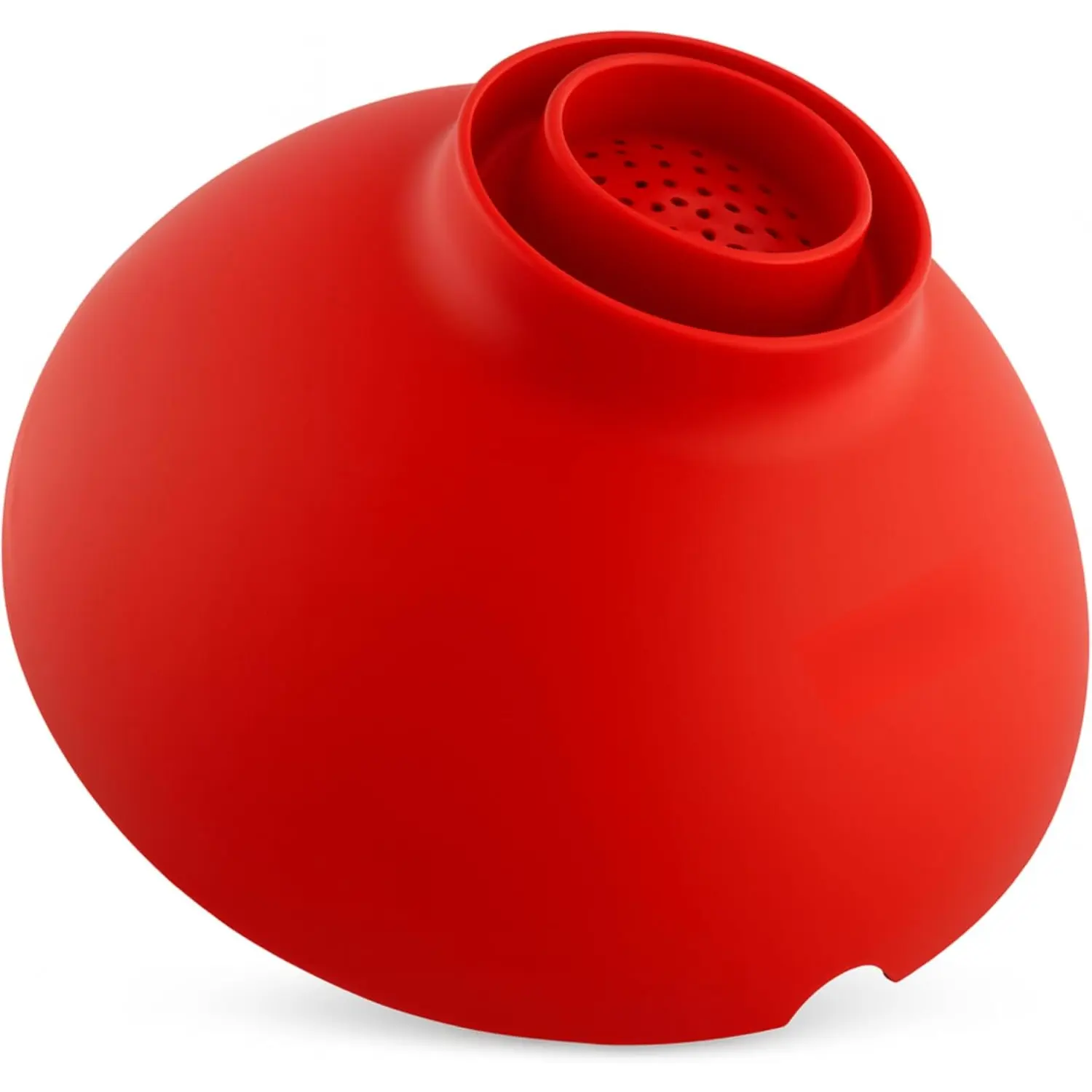 Ultimate Grease Drainer & Food Strainer (Red)  Heat-Resistant Silicone Colander for Bacon, Ground Beef, Pasta & Veggies; Fits Pans, Cans & Jars; Dishwasher Safe