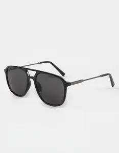 RSQ Aviator Plastic Sunglasses, Black