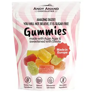 Andy Anand Sugar-Free Gummies, 7 oz – Made with Agar & Stevia, Diabetic-Friendly, Assorted Flavors, Birthday, Mother's Day & Holiday Gift