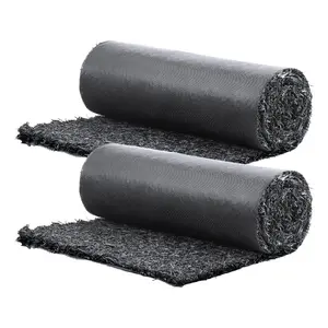 VEVOR Rubber Mulch for Landscaping, Recycled Rubber Mulch Mat 96x 22 in, Permanent Rubber Pathway, Natural-Looking Black Mulch Garden Edging Border for Plants, Vegetables Flower Garden Barrier