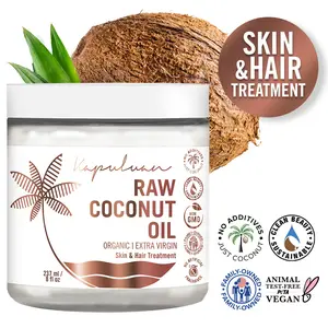 Kapuluan Cold Pressed Extra Virgin Raw Coconut Oil - 8oz Jar - For Natural Skin and Hair Treatment Haircare Comfort