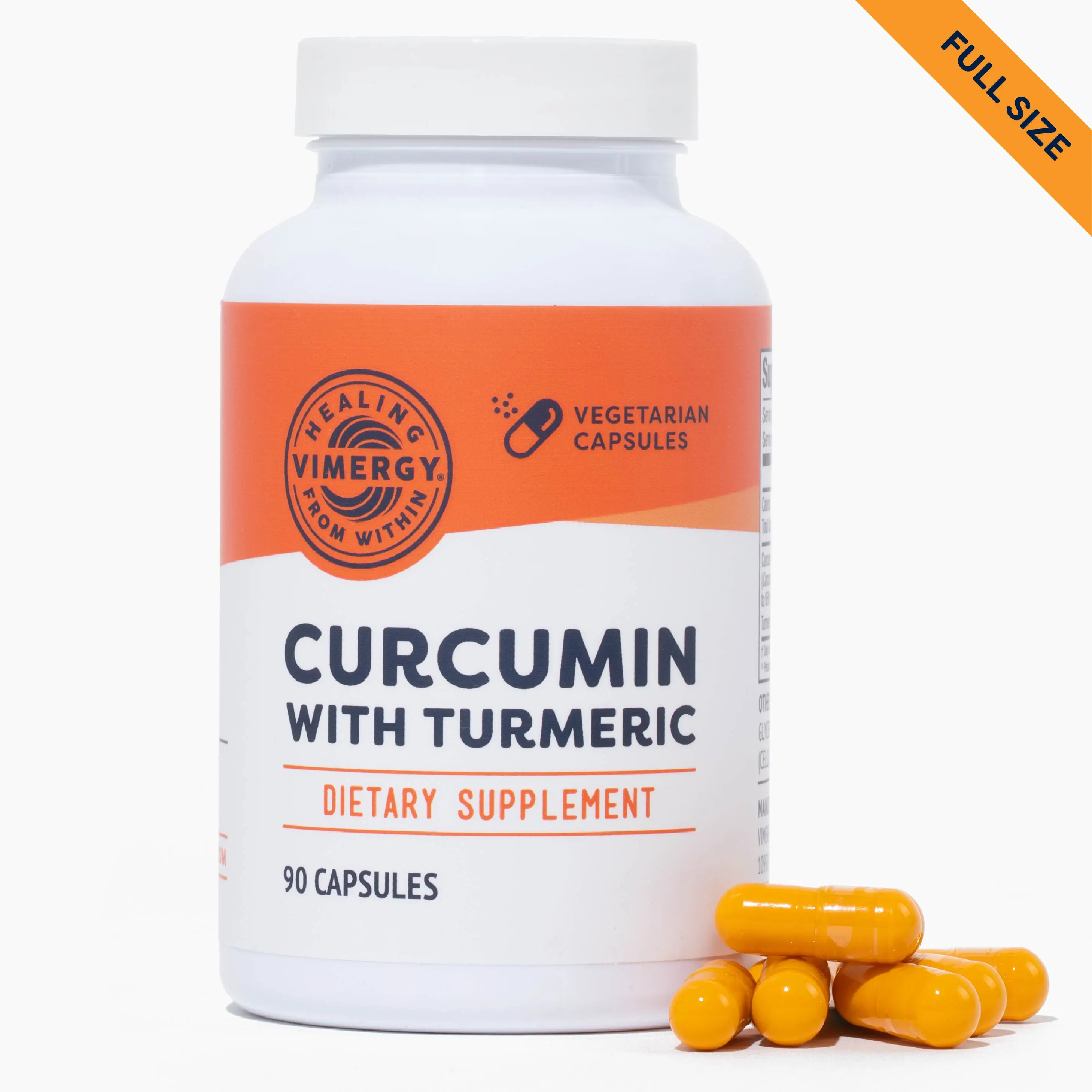 Vimergy Curcumin with Turmeric 90-270 Capsules | Joint Health & Brain Support Supplement