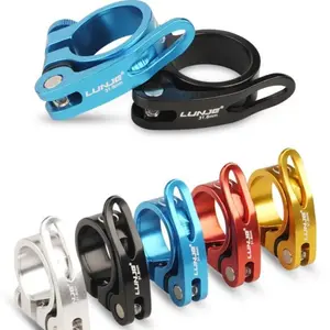1PC MTB Bike Seatpost Clamp Quick Releas Ultralight Aluminium Alloy Bicycle Seat Post Mount 31.8mm 34.9mm Cycling Accessories Bicycle Parts