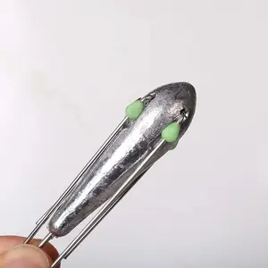Glow-In-The-Dark Fishing Lead Sinkers 50-100g, Durable Wear-Resistant Lead Sinks, Inverted Hook Connector, Fishing Gear Accessories