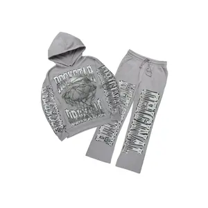 Rleague Grey Hoodie/Baggy Pant Track Set