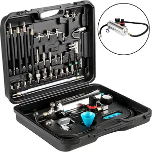 Father's Day Gift VEVOR Non-dismantle Injector Cleaner 600ML Automotive Non-dismantle Gasoline Fuel Injector Tester and Cleaner Fuel System Fuel Injector Cleaner Tool Set for Petrol EFI Throttle (0-140PSI)