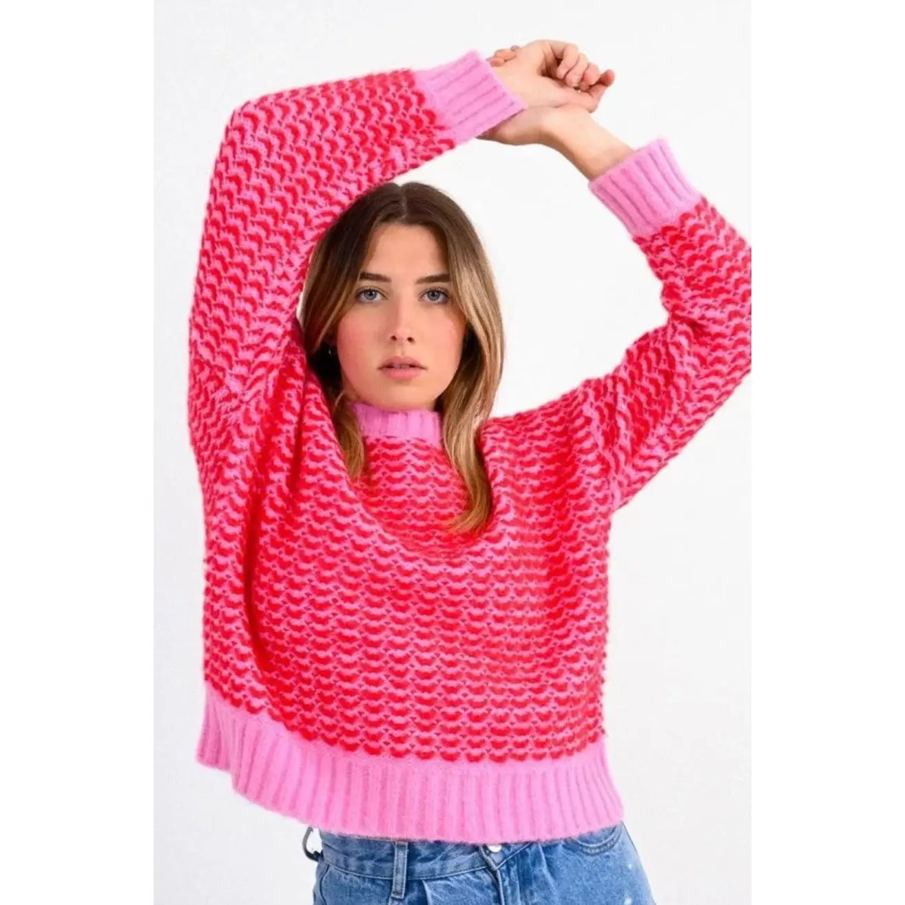 Cropped Pink Sweater