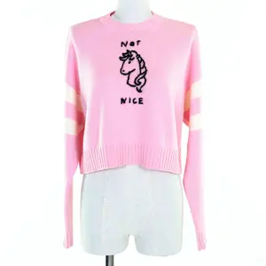 Pre-owned miu miu Cotton Small Leather Goods MIUMIU Unicorn Wool Knit Sweater