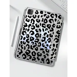 This Beautiful And Cute Leopard Print Double-Sided Acrylic Crystal Clear Back Cover Has Shock-Proof Function, Suitable For 7th, 8th (10.2 Inch) And 10th Generation IPad.It Has A Built-In Pen Slot And Supports Sleep/Wake Function.It Is An Ideal Choice For