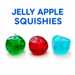 Jelly Apple Squishy | Soft Transparent Apple Fidget Toy