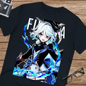 Genshin Impact Video Game T-Shirt & Sweatshirt, Furina Art Graphic Tee, Vintage Oversized Unisex Streetwear, Gift for Men Women Gamer