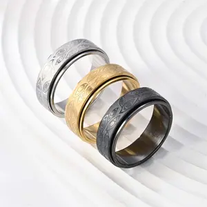 Stainless Steel Devil Eye Rotating Ring - Available in Multiple Sizes for Men - Daily Wear Gift