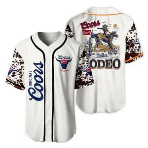 Bee.rBanquet Rodeo Jersey Western Cowboy, Hot Baseball Beer Jersey, Party Beer Outfit, Summer Clothing