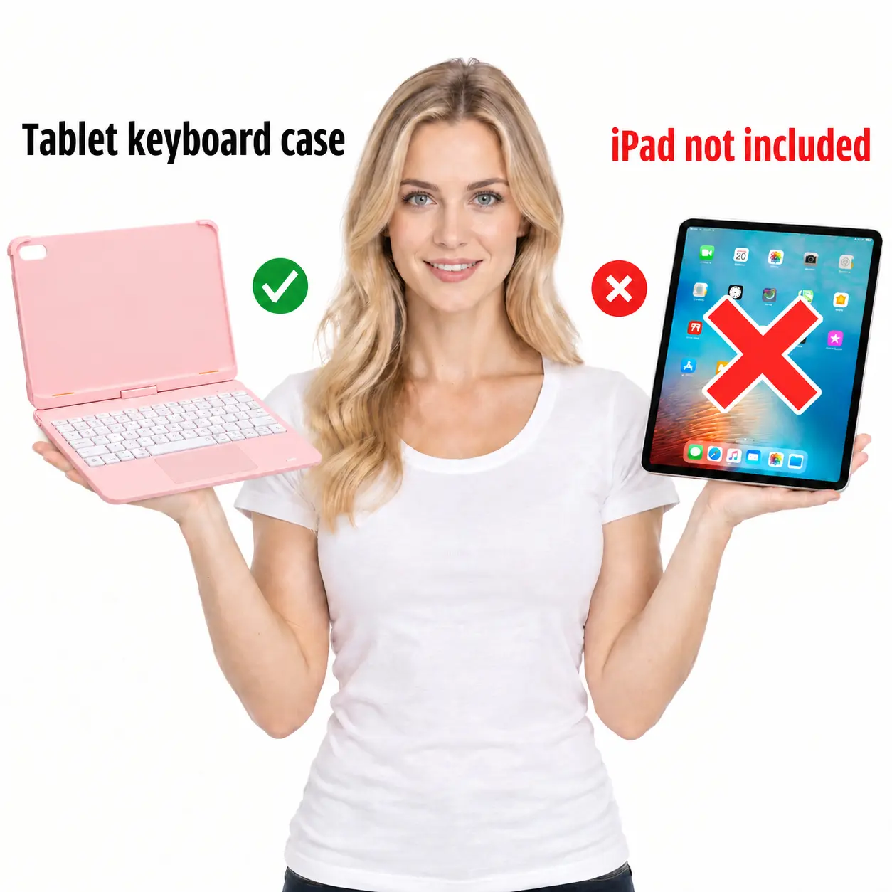 Typecase Keyboard Case with Detachable Wings for iPad Air 13 (2025 M3/2024 M2, A3268) - 130g Ergonomic Design, Adjustable Stand, 11-Color Backlight Keys, Trackpad, Pencil Holder, Portrait Mode, Typing Mode Support