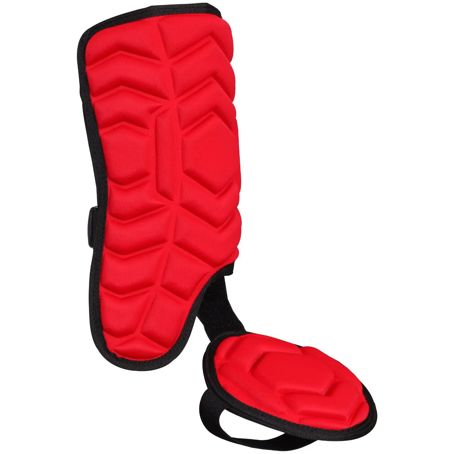 Exxact Sports Youth & Adult Baseball Batter's Leg Guard, Pre-Curved Shin Protector with Breathable Mesh, Flex & Standard EVA Pads, Adjustable Double Straps, Impact Protection, Eva Flex Pads, Full Coverage, Buckle