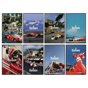 Marlboro F1 Poster |   Formula 1 Racing Car Canvas Wall Art for Home, Office & Hall Decor
