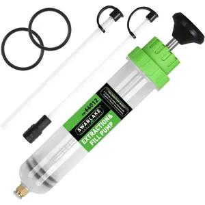 SWANLAKE 200cc Fluid Extractor, Extraction&Fill Pump,Fluid Syringe Pump Manual Suction Vacuum Fuel Car Transfer tool kit portable power portable power heavy duty fuel pump repair tool Portable Battery perfect fuel transfer dad gift tool gift hand tool