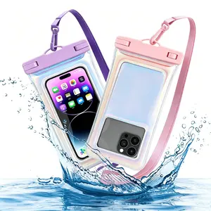 Waterproof Floating Phone Pouch with Lanyard, Clear Touch-Sensitive Dry Bag, Universal Waterproof Phone Case for iPhone Samsung, Ideal for Swimming Rafting Beach Water Sports