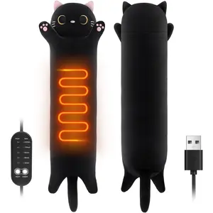 3C9--MPP017   Cat Heating Pad for Period Cramps Menstrual Pain Relief, Portable Electric Heat Pads USB Powered, Cute Stuff Stuffed Animals Funny Gifts for Women Teen Girls Kids Cat Lovers Birthday Easter Christmas