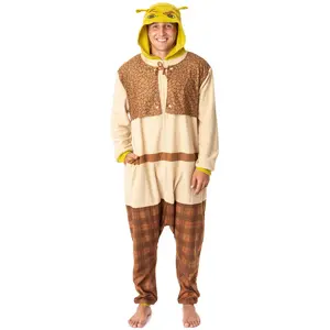 DreamWorks Shrek Mens' Movie Film Character Costume Footless Sleep Union Suit