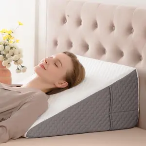 Wedge Pillow, Wedge Pillow for Acid Reflux, Back Pain Relief, Cooling Top, Bed Wedge Pillows for Headboard, Sleeping, Snoring, Back, After Surgery.