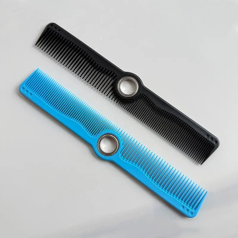 2026 New Professional Rotating Bag Charm Accessory for Luggage & Bags, Double-Sided Styling Comb with Fidget Spinner Stress Relief for Barbers, Dual Ended Comb, Smooth
