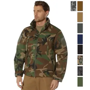 ROTHCO Men’s Camouflage Special Ops Soft Shell Jacket - Menswear Longsleeves Polyester Top, 3-Layer Fleece Lined, 8 Pockets, Weatherproof, Elastic Drawstring, Zippered Tactical Athletic Outdoor Coat