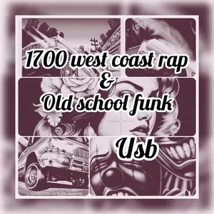 1700 west coast rap and funk music usb