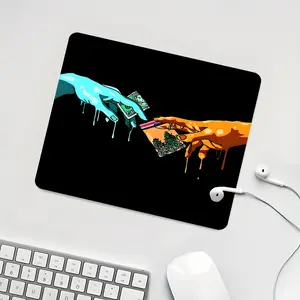 Trading Hands Style Square Mouse Pad, Gaming Mouse Pads, Gaming Accessory, Desktop Decoration Protection Pad, Rubber Non-Slip Lock Edge Small Size Pad, Suitable For Laptop Desktop Games Work, Ideal Gift For Family And Friends