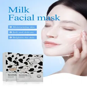 Milk Face Mask 10 Sheets Deep Moisturizing Brightening Hydrating Whitening Nourishing Gentle Cleansing Pore Minimizing Soft Glowing Daily Skin Care Beauty Moisture