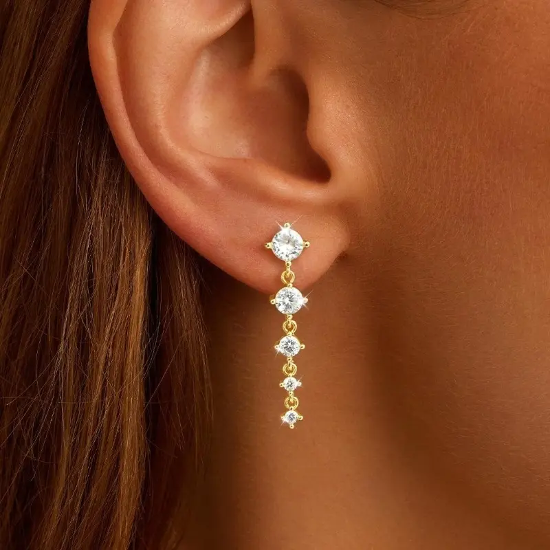 Women's Hypoallergenic Non-Tarnish Tarnish-Free Metal-Coating Small Huggie Earrings Set - Stackable Ear Stack Helix Piercing Cartilage Earrings with Rhinestone Cubic Zirconia Dangling Stones Drops for Daily Wear & Gifting, Non Tarnish Earrings, Ear Stack,
