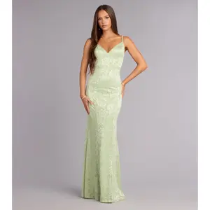 Alex Floral Tie-Back Formal Dress