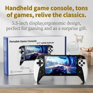 Portable Game Console, 5.5-Inch Display, Play Thousands of Games, Perfect Gift for Parties, Holidays, Family, Friends, Handheld Game Console