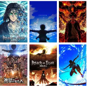 "Attack on Titan" Poster AOT Fantasy Anime Wall Art, Suitable for Room Aesthetics, Bedroom, Dorm Decoration, Made of Eco-Friendly Materials, Fade-Resistant, Waterproof, UV-Resistant, Vibrant Colors - Suitable as a Gift