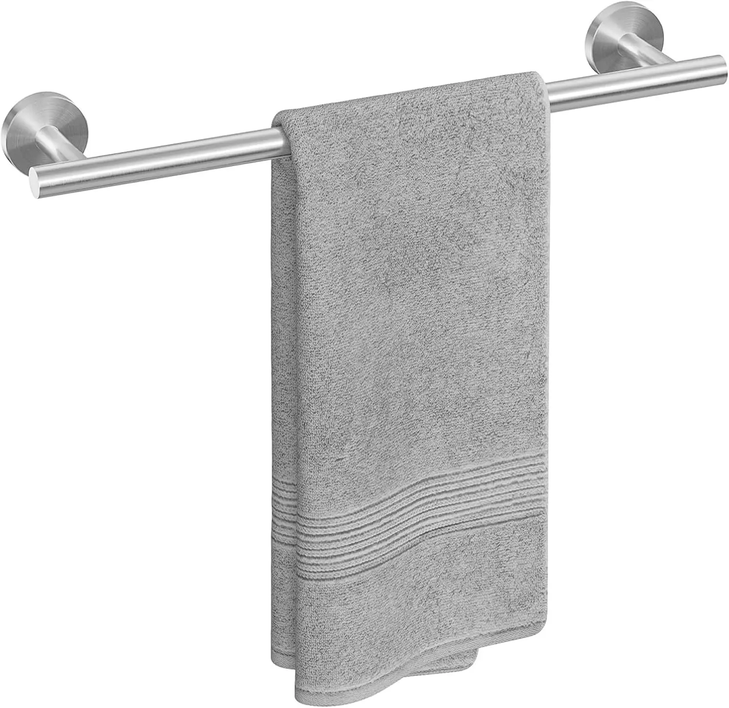 Brushed Nickel Towel Bar, 14-Inch Towel Racks for Bathroom | Thicken Stainless Steel Towel Rod, Towel Holder Wall-Mounted, Modern Home Decor (Total Length 16-Inch)