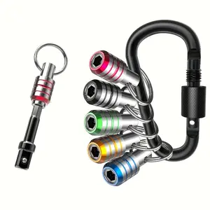 5pcs Golden gold three-groove extension rod Wrench Extender Tool 1/4 batch head quick change sleeve transfer rod aluminum alloy rod