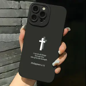 Bible Quote Cross Phone Case for iPhone 11–17 Pro Max| Philippians 4:13 Design| Christian Gift| Durable Shockproof Protection Case