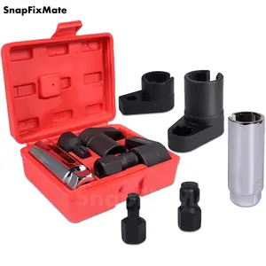 5-Piece Forged O2 Oxygen Sensor Socket & Thread Chaser Set – Automotive Tool for Sensor Removal