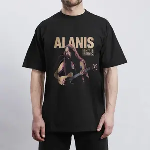 Men's & Women's 90s Retro Rock Alanis Inspired ISN T IT IRONIC Unisex 100% Cotton T-Shirt, Soft, All Season Casual Streetwear Essential, All-Match All Season Style