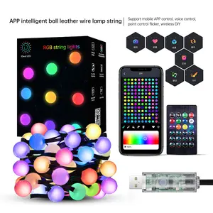 RBG Bell String Lights 33ft-66ft App Control Color Changing Globe String Lights Waterproof RGB Outdoor Patio Christmas Decorations