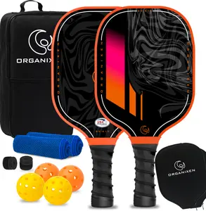 Pickleball Paddle Set of 2, USAPA Approved,4 Pickleball Balls,2 Cooling Towels,2 Grip Tapes,2 Rackets with Covers, and a Pickleball Bag for Men/Women
