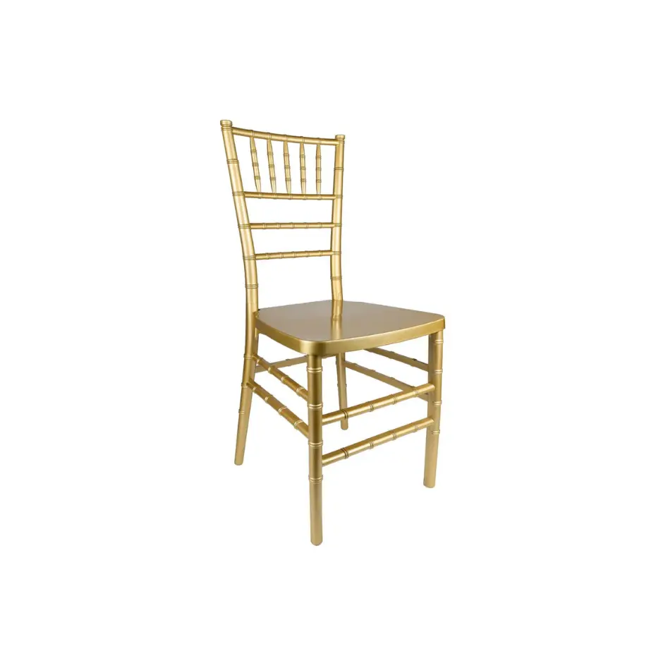 Set of 4 Gold Resin Chiavari Chairs for Sale – Elegant Event Seating for Weddings & Parties, Glamorous Gold Resin Finish, Perfect for Formal Events, Easy to Set Up and Maintain