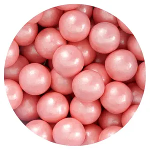 Shimmer Gumballs 1 Inch Gumballs, 2 Pound Bulk Pink Candy (Approx.110 Pieces), Pink Candy, Gumballs 1 Inch Pink Shimmer, The Hampton Popcorn Candy