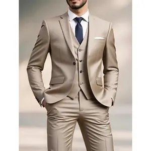 Men'S 3pcs Suit Set, Suit Pants, Wedding Dress, Vest, Work Uniform, Holiday Gift, Business, Halloween,  Large Suit, Formal Tie