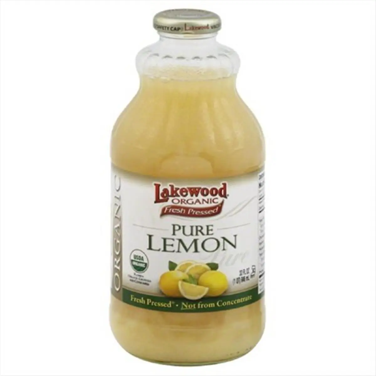 Lakewood Pure High Quality Organic Certified Organic Gluten-Free Dairy-Free Lemon Juice, 32 Oz, Pack of 6