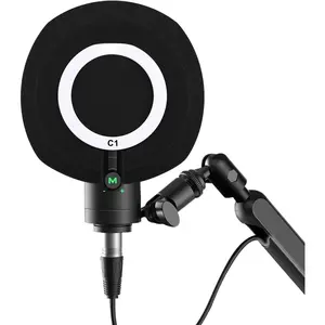 C1 Professional Microphone Windscreen Wind Shield Pop Filter, Acoustic Filter for 1.77 inch-2.36 inch Recording Studios Microphones (Black)