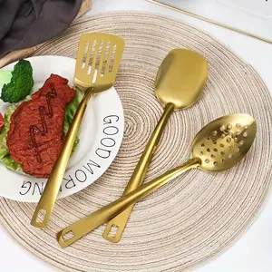 6-Piece Stainless Steel Cookware Set, Durable Kitchen Utensils with Plating, Includes Spoon, Spatula, Whisk, Tongs, Strainer, Kitchen Cooking Accessories