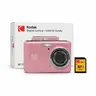 Kodak PixPro FZ45 Compact Point & Shoot Digital Cam - 16MP, 4x, CMOS Sensor, 1080p Full HD Recording, Blush Pink, Button-Operated, Memory Card, Extra Batteries, AA Power, Protective Lens Accessory, LCD Screen, Wide-Angle, Redeye Auto Fix